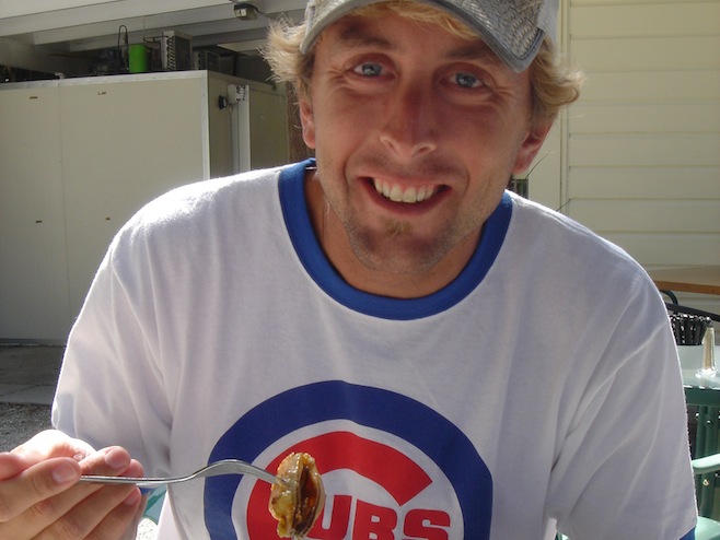 Pat Eating Mussels